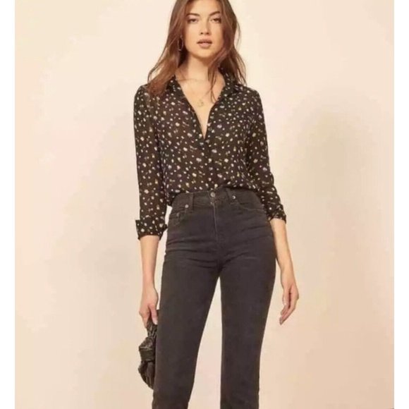 Reformation Tops - NWT REFORMATION VIOLET BLOUSE IN LANSKY FLORAl PRINT TOP  XL=12